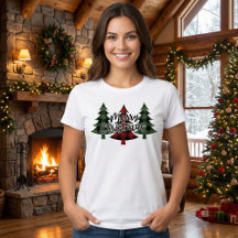 Rot und Grün Buffalo Kariert frohe Weihnachtsbaume