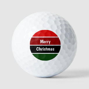 Rot und Grün frohe Weihnachten Golfball