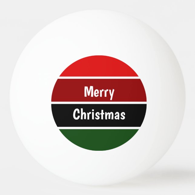 Rot und Grün frohe Weihnachten Tischtennisball (Vorderseite)