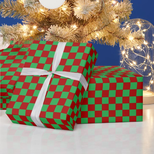Rot und Grün Geschenkpapier (Feiertage)