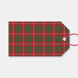 Rot und Grün Kariert Geschenkanhänger