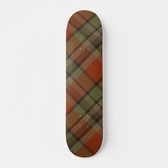 Rot und Grün Kariert Skateboard (Vorne)