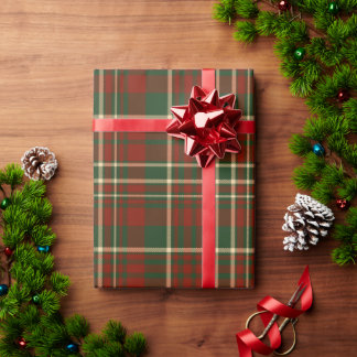 Rot und grün karierter Weihnachtsgeschenk Geschenkpapier