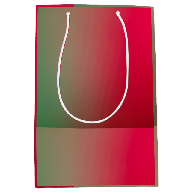 Rot und Grün Mittlere Geschenktüte (Vorderseite)