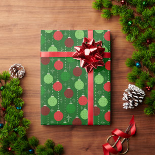 Rot und Grün Pickleball-Themen-Weihnachten Geschenkpapier