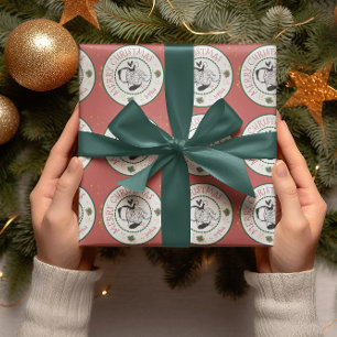 Rot und Grün von Santa personalisiertes Weihnachte Geschenkpapier