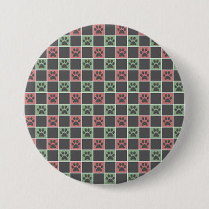 Rot und grün Weihnachten Gestapelte Paarung Button