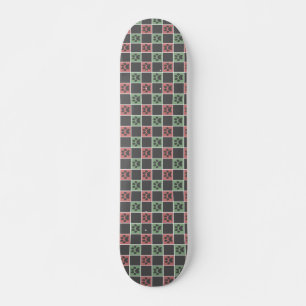 Rot und grün Weihnachten Gestapelte Paarung Skateboard