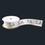 Rot und grüner Fisch La La La Christmas Satinband<br><div class="desc">Roter und grüner Fisch La La Christmas Satin Ribbon</div>