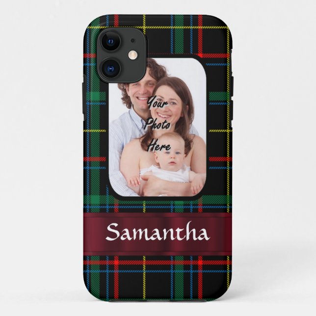 Rot und grüner Tartan Case-Mate iPhone Hülle (Rückseite)