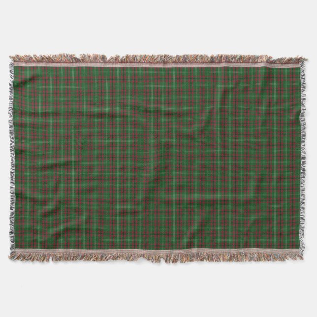 Rot und grüner Tartan-Keuchhuhn Decke (Vorderseite)