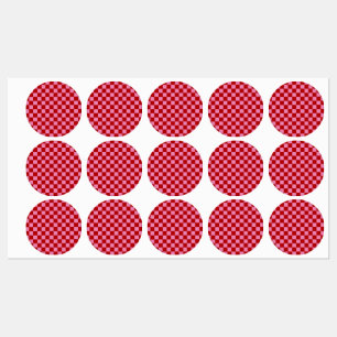 Rot und Heiß rosa überprüft Etiketten