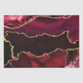 Rot und Imitate Gold Glitzer Marmorschlauch Agate Seidenpapier
