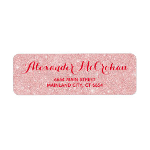 Rot und Imitate Rose Gold Glitzer Fohlen Rosa
