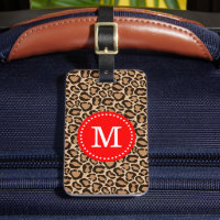 Rot und Leopard Print Custom Monogram