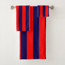 Rot und Navy Blau Cabana Streifen