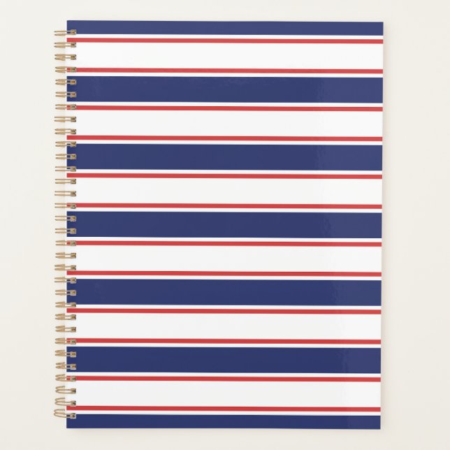 Rot- und Navy-Blaustreifen Planer (Vorderseite)