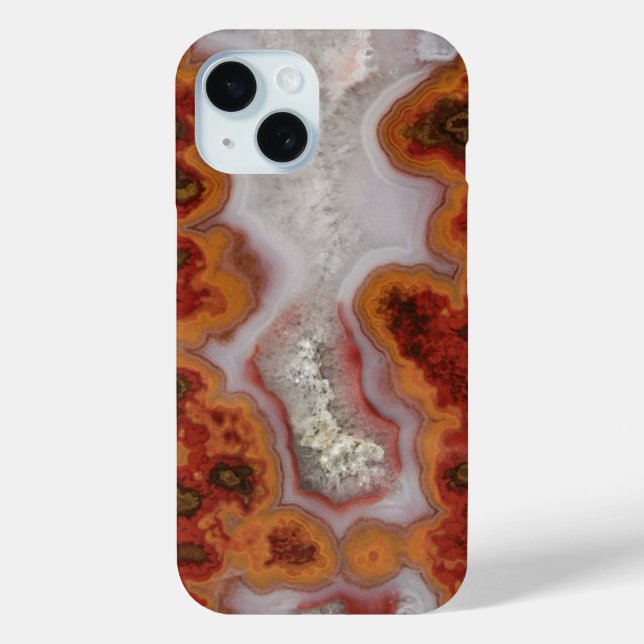 Rot und Orange Agate Slab Case-Mate iPhone Hülle (Rückseite)