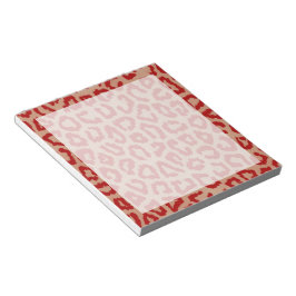 Rot und Orange Leopard Notizblock