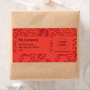 Rot und Orange Vibranand Bold Floral Pattern