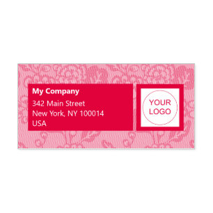 Rot und Orange Vibranand Bold Floral Pattern Permastempel