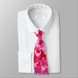Rot und Rosa Confetti Herz Krawatte