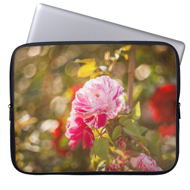 Rot und Rosa Laptopschutzhülle (Vorderseite)