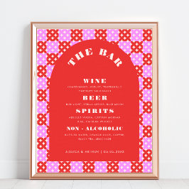 Rot und Rosa - Mod für Hochzeiten und Bar Drinks Poster