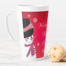 Rot und Rosa Schneemann Milchtasse
