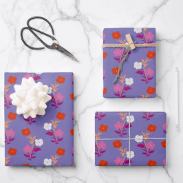 Rot und Rosa Subtile Lesbische Blume Geschenkpapier Set