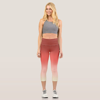 Rot und Rot Capri Leggings