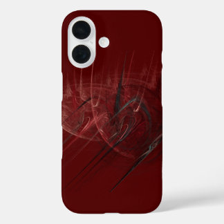 Rot und Schwarz abstrakt iPhone 16 Hülle