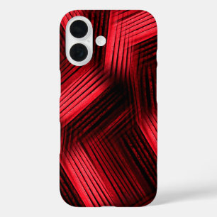 Rot und Schwarz Abstrakt iPhone 16 Hülle