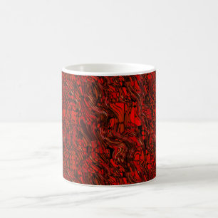 Rot und Schwarz Abstrakt Kaffeetasse