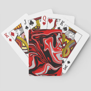 Rot und Schwarz Abstrakt - Karten spielen Spielkarten