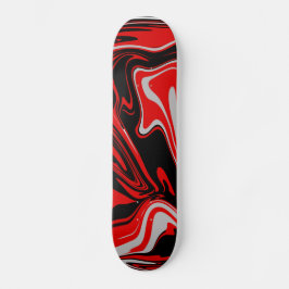Rot und Schwarz Abstrakt Skateboard