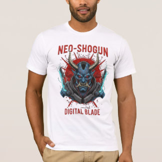 Rot und Schwarz Ästhetik Cyberpunk Kopf Design T-Shirt