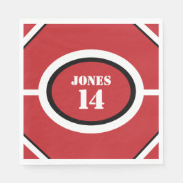 Rot und Schwarz Baseball oder Sport Napkins Serviette