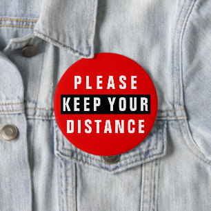 Rot und Schwarz Bitte Behalt deine Entfernung Button