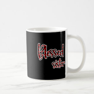 Rot und Schwarz Buffalo Kariert gesegnete Schweste Kaffeetasse