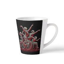 Rot und Schwarz Design 12 oz Latte Tasse