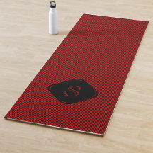 Rot und schwarz, feine Streifen, monogramm
