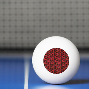 Rot und Schwarz Floral Show Ping Pong Ball Tischtennisball