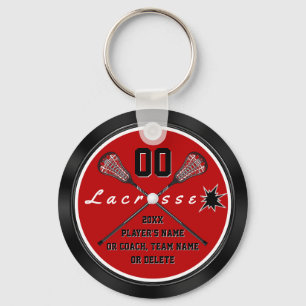 Rot und Schwarz, Günstige Lacrosse-Partygeschenke Schlüsselanhänger
