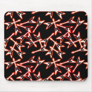 Rot und Schwarz Heavy Metal Electric Gitarren Must Mousepad