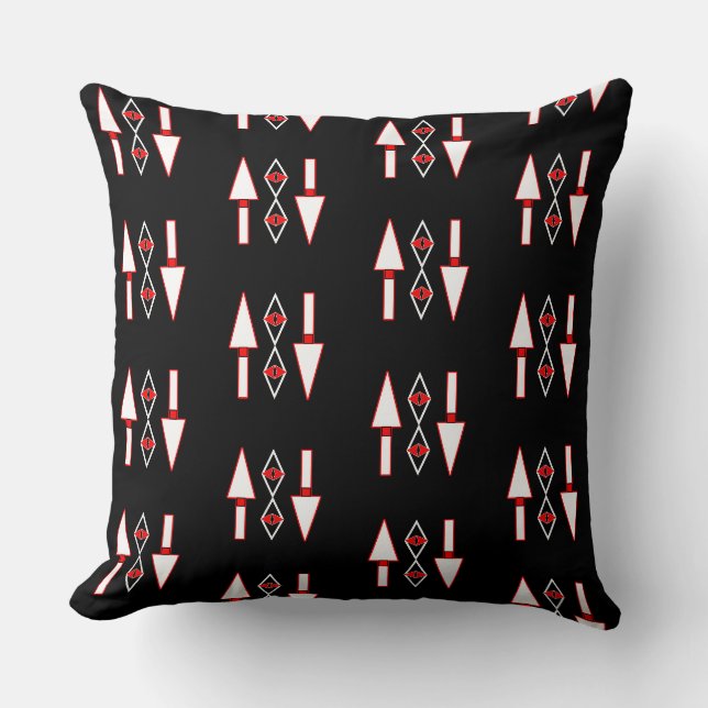 Rot und Schwarz,Inspiration für Trend Kissen (Vorderseite)