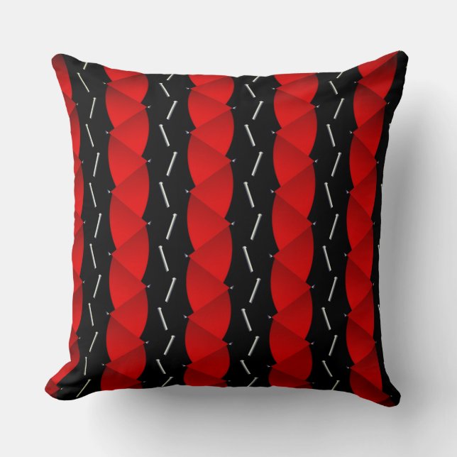 Rot und Schwarz,Inspiration für Trend Kissen (Vorderseite)