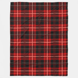 Rot und Schwarz Kariert Fleecedecke