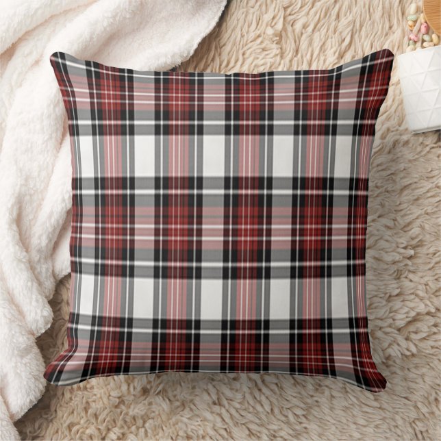 Rot und Schwarz Kariert Kissen (Decke)