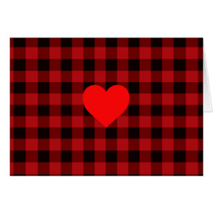 Rot und schwarz kariert mit Herzlichkeit